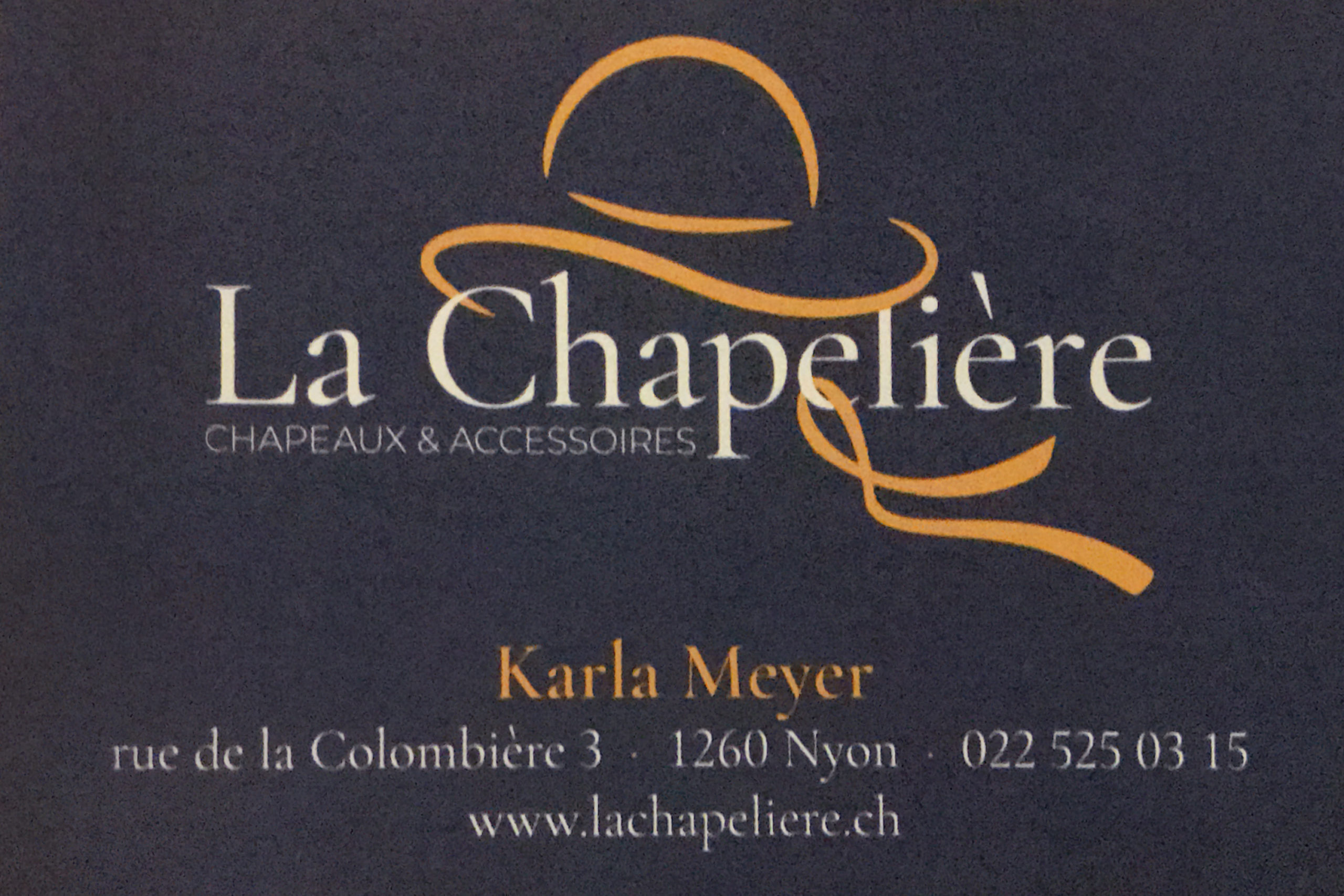 Carte de visite ''La Chapelière'' Carte de visite ''La Chapelière''
